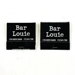 Bar Louie Chicago Illinois - Bucktown - Lincoln Park - Wrigley Two FULL Matchboo